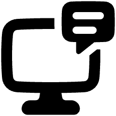 Desktop Chat Icon from Plump Solid Set