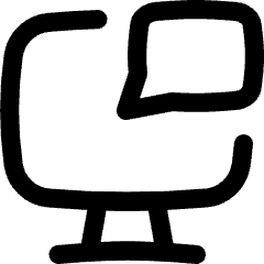 Desktop Chat Icon from Flex Line Set