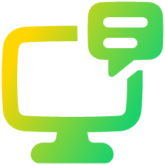 Desktop Chat Icon from Plump Gradient Set