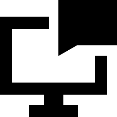 Desktop Chat Icon from Sharp Solid Set