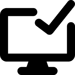Desktop Check Icon from Core Solid Set