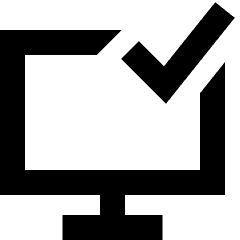 Desktop Check Icon from Sharp Remix Set