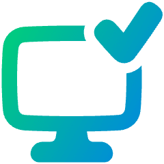 Desktop Check Icon from Plump Gradient Set
