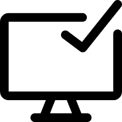 Desktop Check Icon from Core Line Set