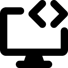 Desktop Code Icon from Core Solid Set
