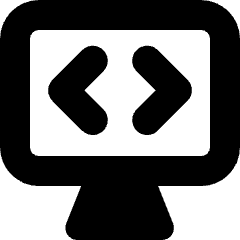 Desktop Code Icon from Micro Solid Set
