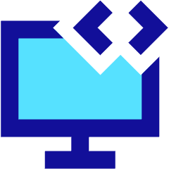 Desktop Code Icon from Sharp Pop Set