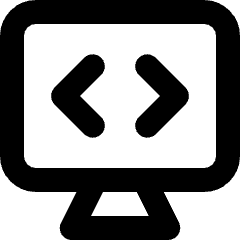 Desktop Code Icon from Micro Line Set