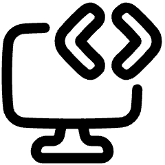 Desktop Code Icon from Plump Line Set