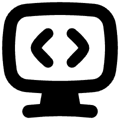 Desktop Code Icon from Flex Solid Set