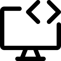 Desktop Code Icon from Core Line Set