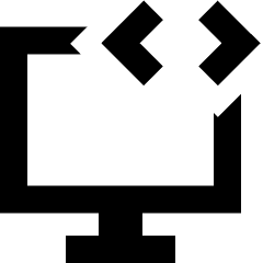 Desktop Code Icon from Sharp Solid Set