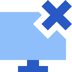 Desktop Delete Icon from Sharp Flat Set