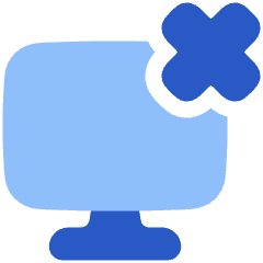 Desktop Delete Icon from Plump Flat Set