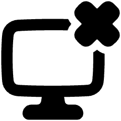 Desktop Delete Icon from Plump Solid Set