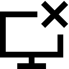 Desktop Delete Icon from Sharp Line Set