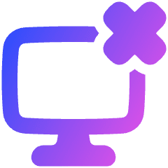 Desktop Delete Icon from Plump Gradient Set