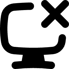 Desktop Delete Icon from Flex Solid Set
