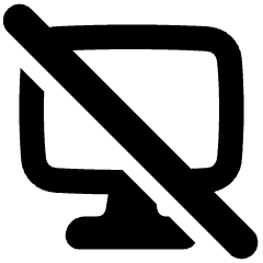Desktop Disable Icon from Plump Solid Set