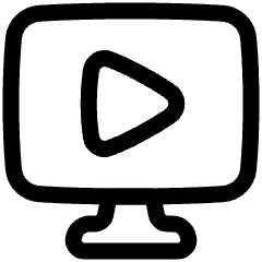 Desktop Display Live Tv Icon from Plump Line Set