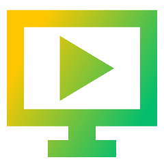 Desktop Display Live Tv Icon from Sharp Gradient Set