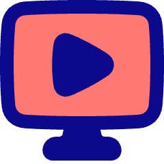 Desktop Display Live Tv Icon from Plump Pop Set