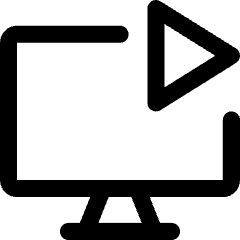 Desktop Display Live Tv Icon from Core Line Set