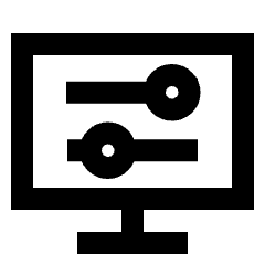 Desktop Display Settings Icon from Sharp Line Set