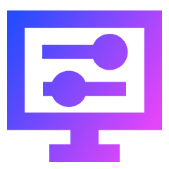 Desktop Display Settings Icon from Sharp Gradient Set