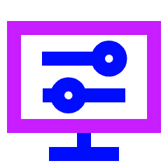 Desktop Display Settings Icon from Sharp Neon Set