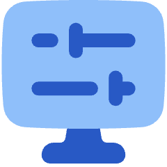 Desktop Display Settings Icon from Plump Flat Set