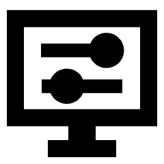 Desktop Display Settings Icon from Sharp Solid Set