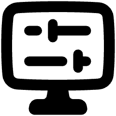 Desktop Display Settings Icon from Plump Solid Set