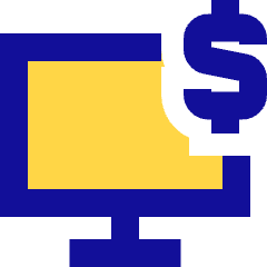 Desktop Dollar Icon from Sharp Pop Set