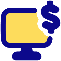 Desktop Dollar Icon from Plump Pop Set