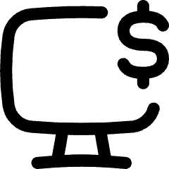 Desktop Dollar Icon from Flex Line Set