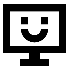 Desktop Emoji Icon from Sharp Solid Set