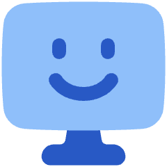 Desktop Emoji Icon from Plump Flat Set