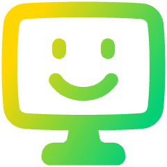 Desktop Emoji Icon from Plump Gradient Set