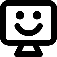 Desktop Emoji Icon from Micro Line Set