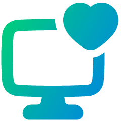 Desktop Favorite Heart Icon from Plump Gradient Set