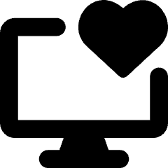 Desktop Favorite Heart Icon from Core Solid Set