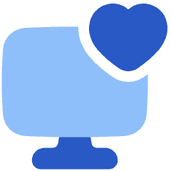 Desktop Favorite Heart Icon from Plump Flat Set