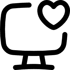 Desktop Favorite Heart Icon from Flex Line Set