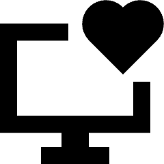 Desktop Favorite Heart Icon from Sharp Solid Set