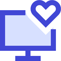Desktop Favorite Heart Icon from Sharp Duo Set