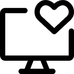 Desktop Favorite Heart Icon from Core Line Set