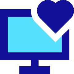 Desktop Favorite Heart Icon from Sharp Pop Set