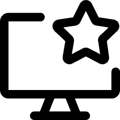 Desktop Favorite Star Icon from Core Line Set
