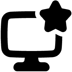 Desktop Favorite Star Icon from Plump Solid Set